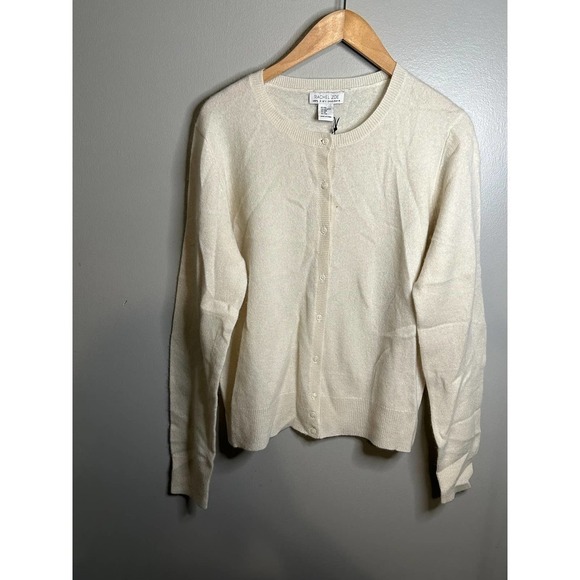rachel zoe cashmere cardigan sweater ivory - size Xl net - Picture 1 of 3